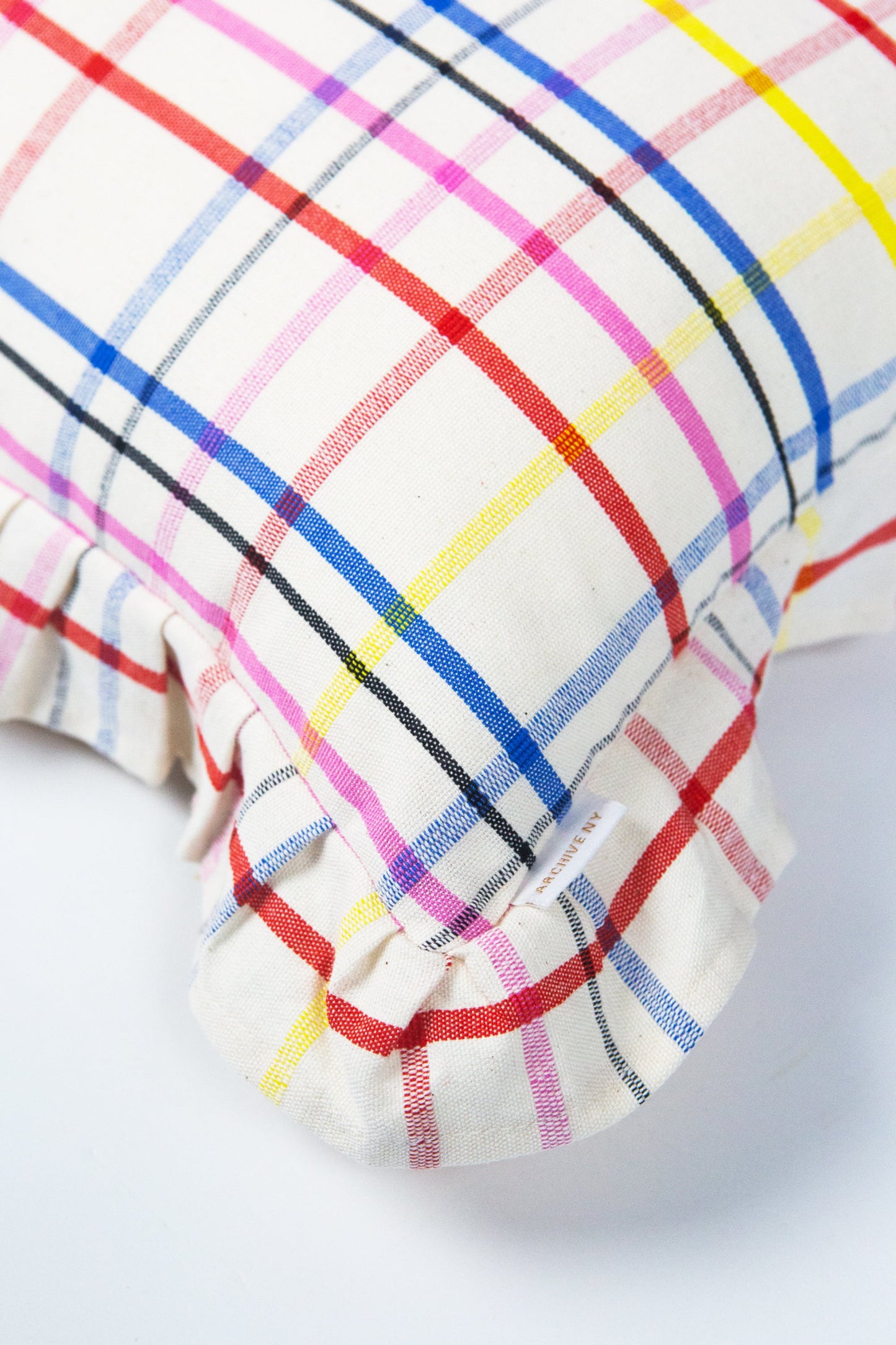 Vera Plaid Ruffle Pillow