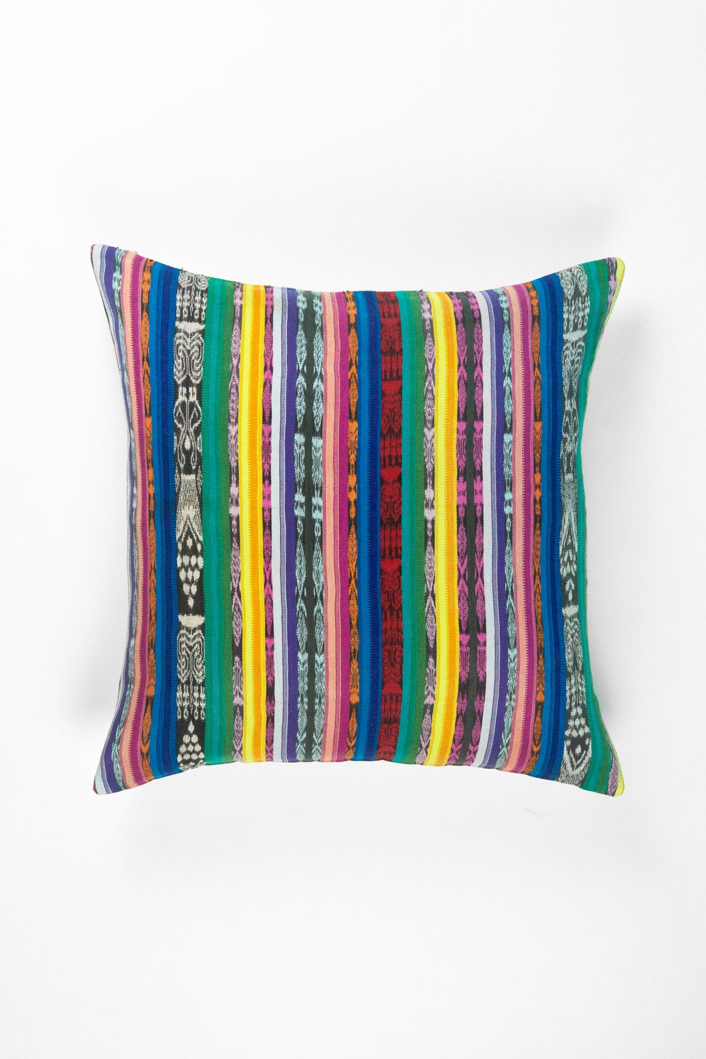 Vintage Rainbow 90s Ikat Pillow - 20" x 20"