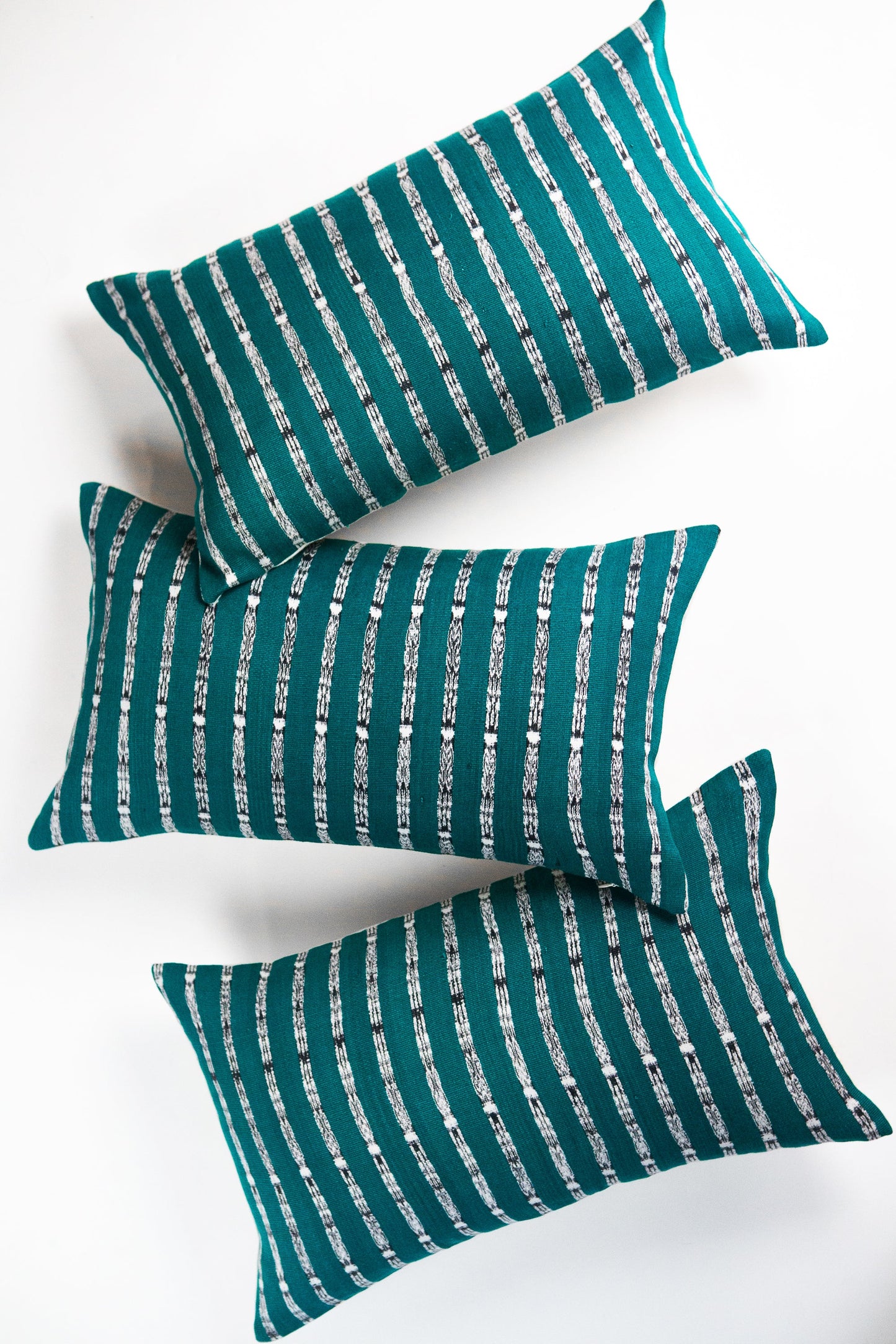Vintage Teal Green Ikat Pillow