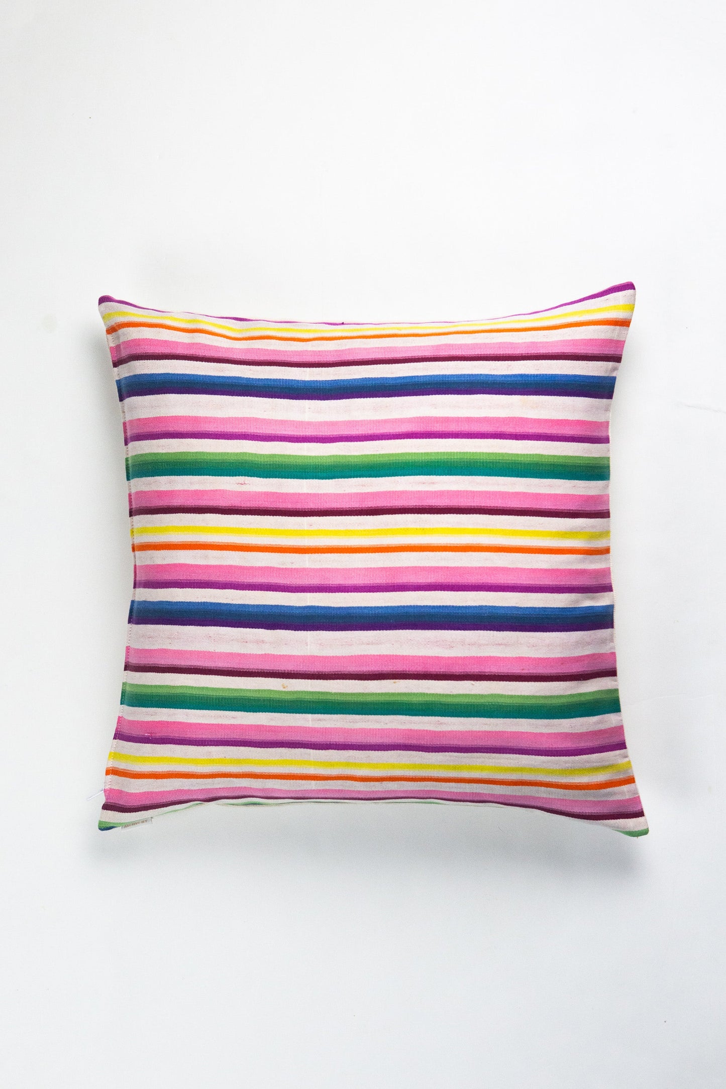 Vintage 70s Rainbow Striped Pillow