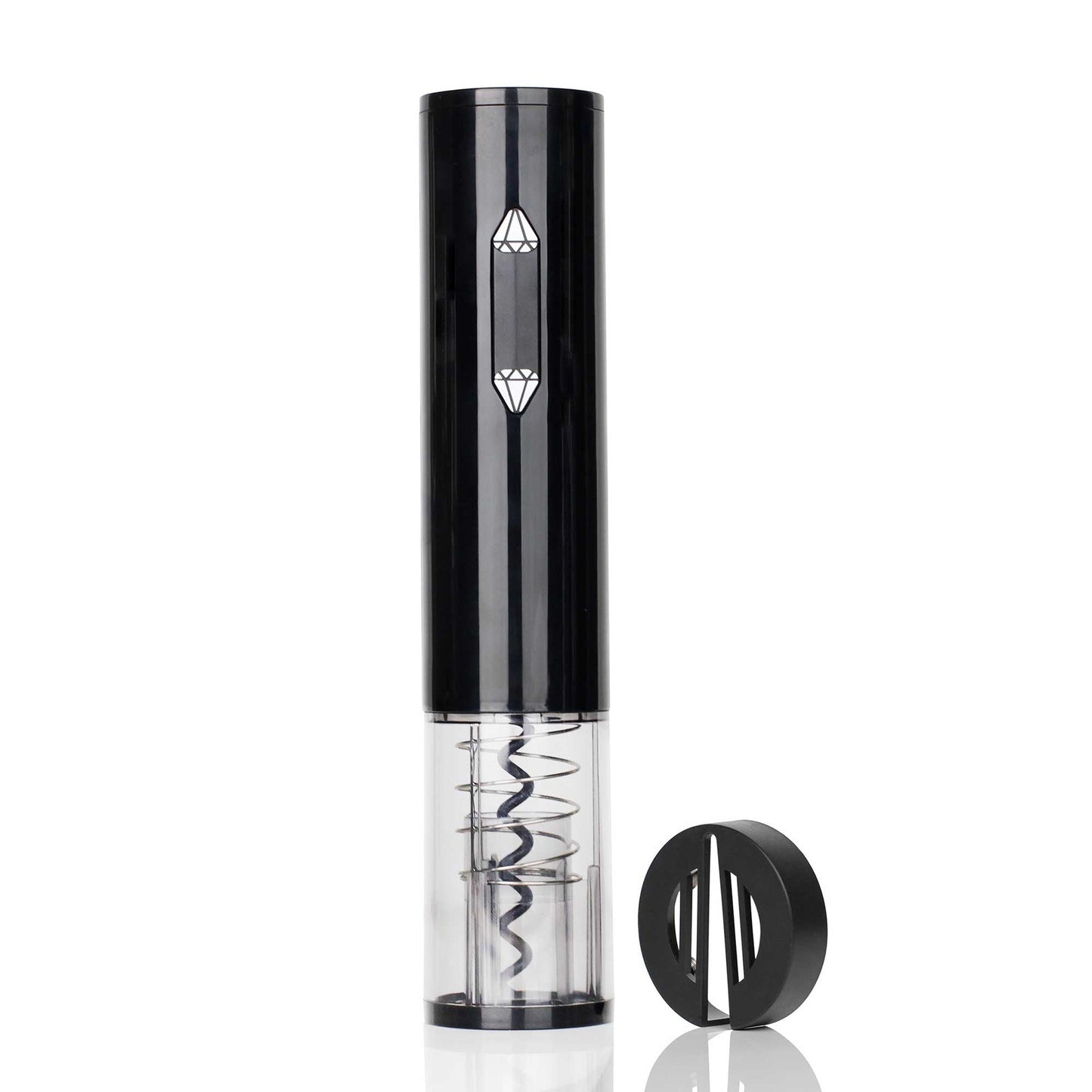 Brentwood Portable Electric Wine Bottle Opener with Foil Cutter in Black