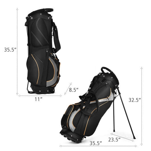 Costway 9 Inch Golf Stand Bag Divider Carry Pockets Storage