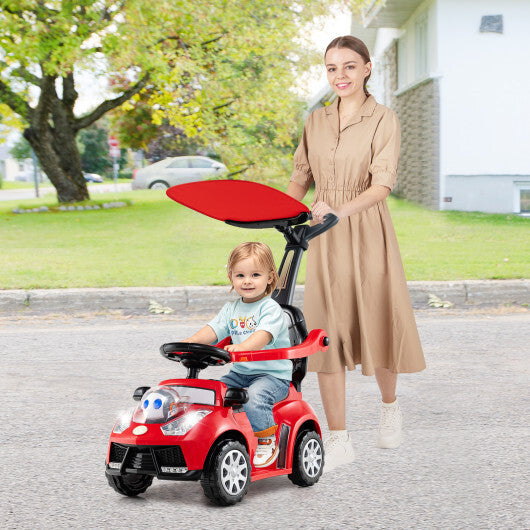 Costway 3-in-1 Push Car for Toddler Stroller Sliding Walking Car for Boys and Girls - Red