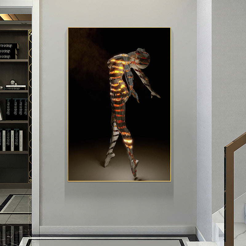 Abstract Woman Canvas Painting Wall Sculpture