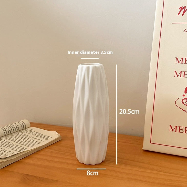 Tulip Vase Creative Living Room Flower Arrangement White Flower Device