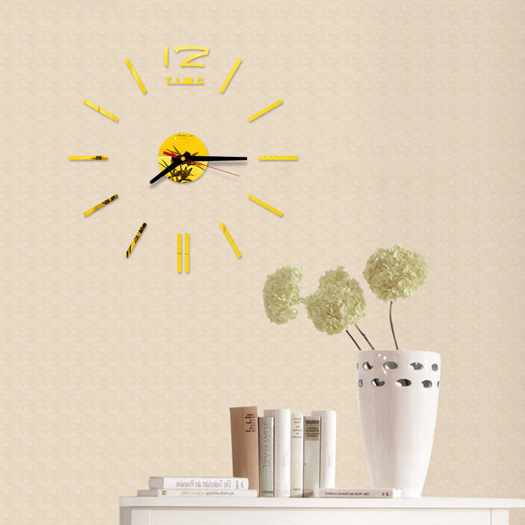 Creative Acrylic Wall Clock Diy Mirror Wall Clock Decoration Clock Sticken On The Wall