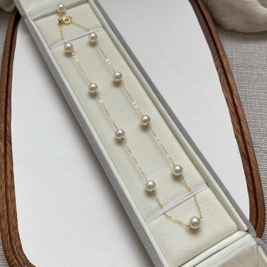 Starry Sky Shell Pearls Couple Valentine's Day Gift Necklace