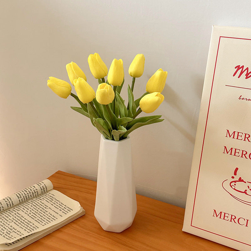 Tulip Vase Creative Living Room Flower Arrangement White Flower Device