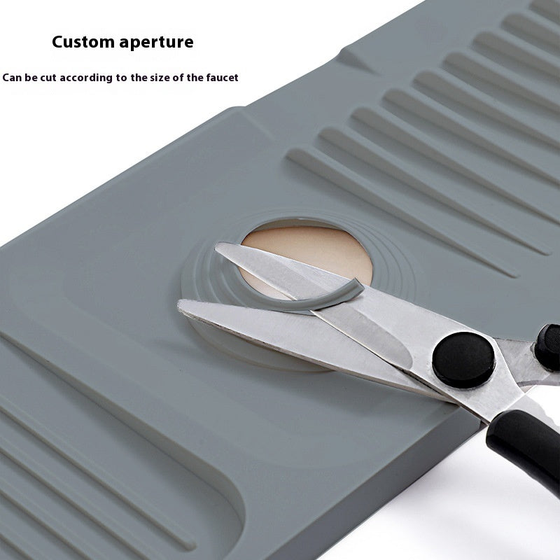 Silicone Faucet Splash-proof Pad Bathroom Kitchen Pad Splash-proof Water Draining Pad Faucet Bottom Large Thickened