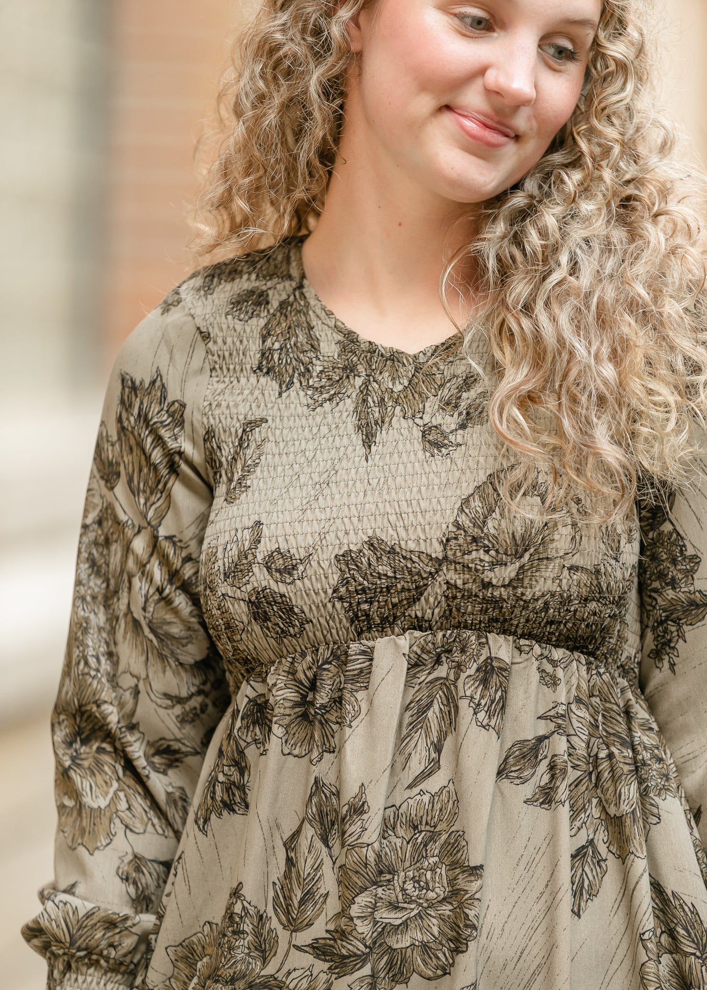 Aleeyah Smocked Midi Dress