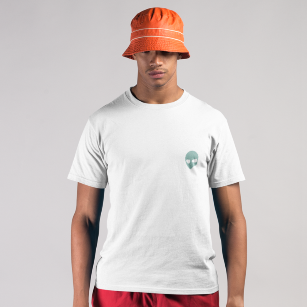 Alien Back Print Graphic T-Shirt