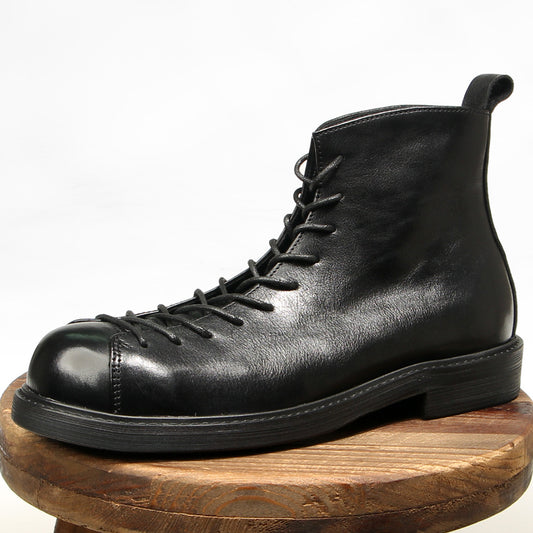 Men's Martin Boots Amekaji Work Genuine Leather Vintage Style
