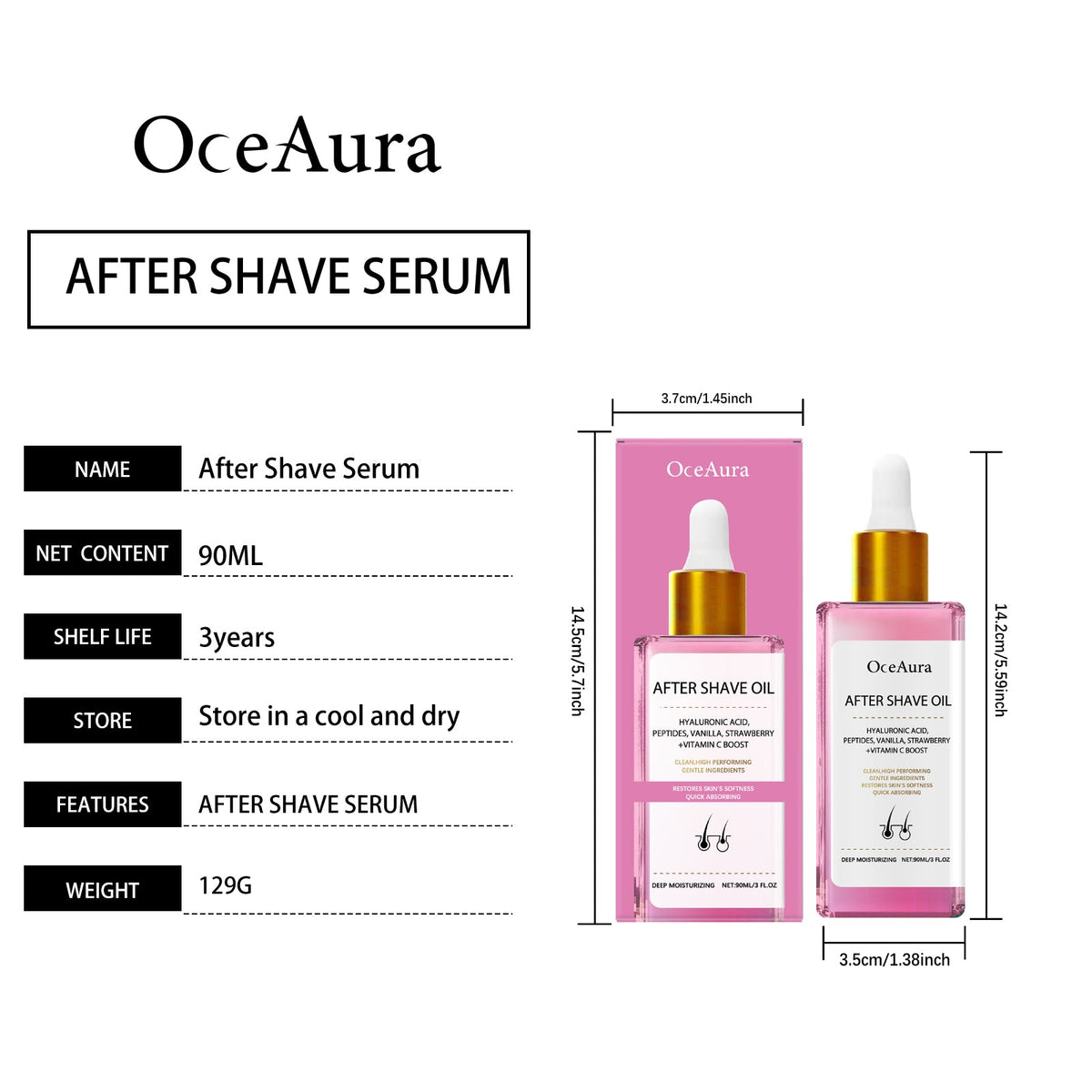 Hair Removal And Shaving Repair Essential Oil Strawberry Flavo 90ml 1 Box