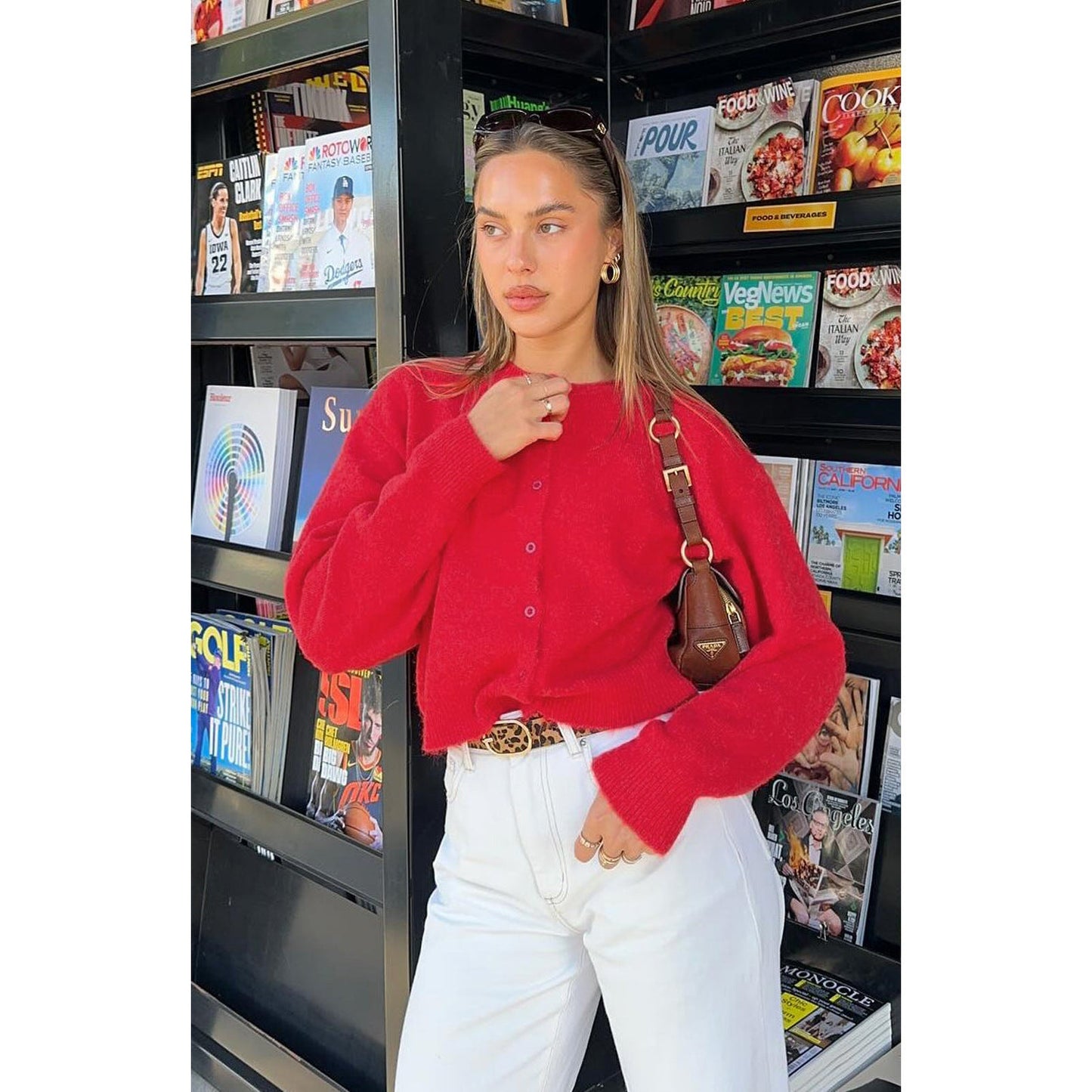 Comfort And Casual Solid Color Woolen Cardigan Short Coat Top Sweater