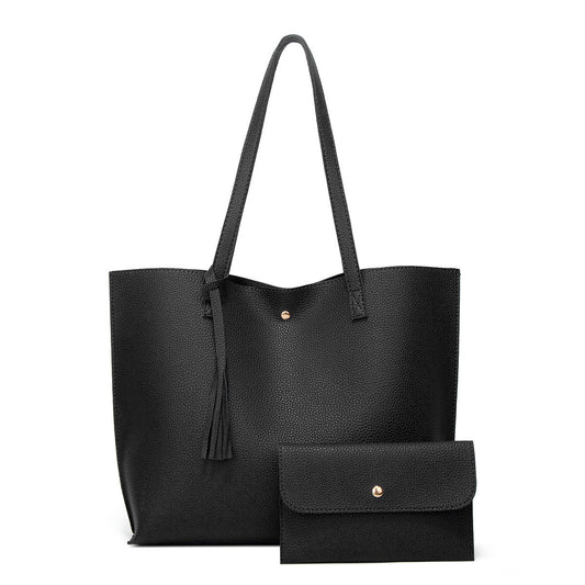Pure Color Large Capacity Mother-and-Child Tote Bag