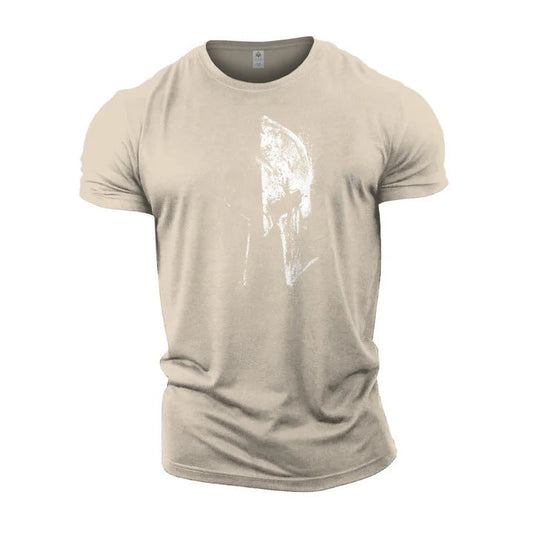 Europe And America Cross Border Helmet Series Men's Fashion Cotton Printed T-shirt