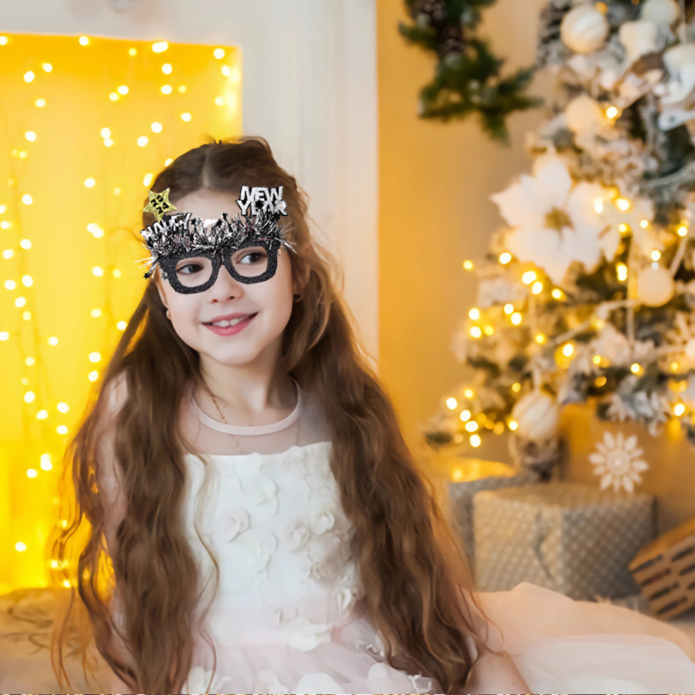 2024 New Year Party Funny Holiday Decorative Glasses Photo Props Glasses Frame