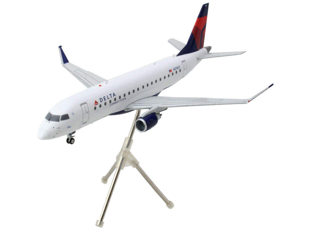 Embraer ERJ-175 Commercial Aircraft "Delta Connection" White with Blue and Red Tail "Gemini 200" Series 1/200 Diecast Model Airplane by GeminiJets