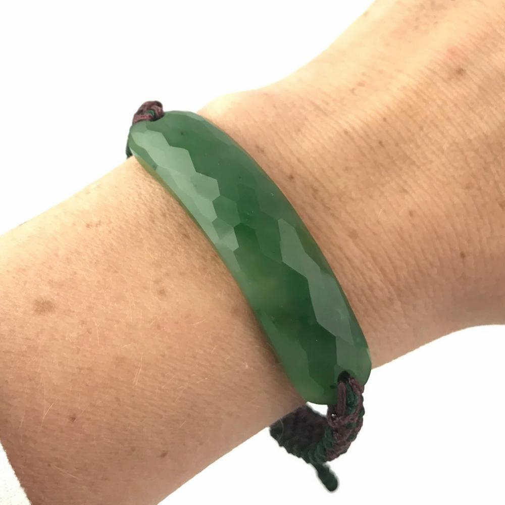Faceted Jade Bracelet