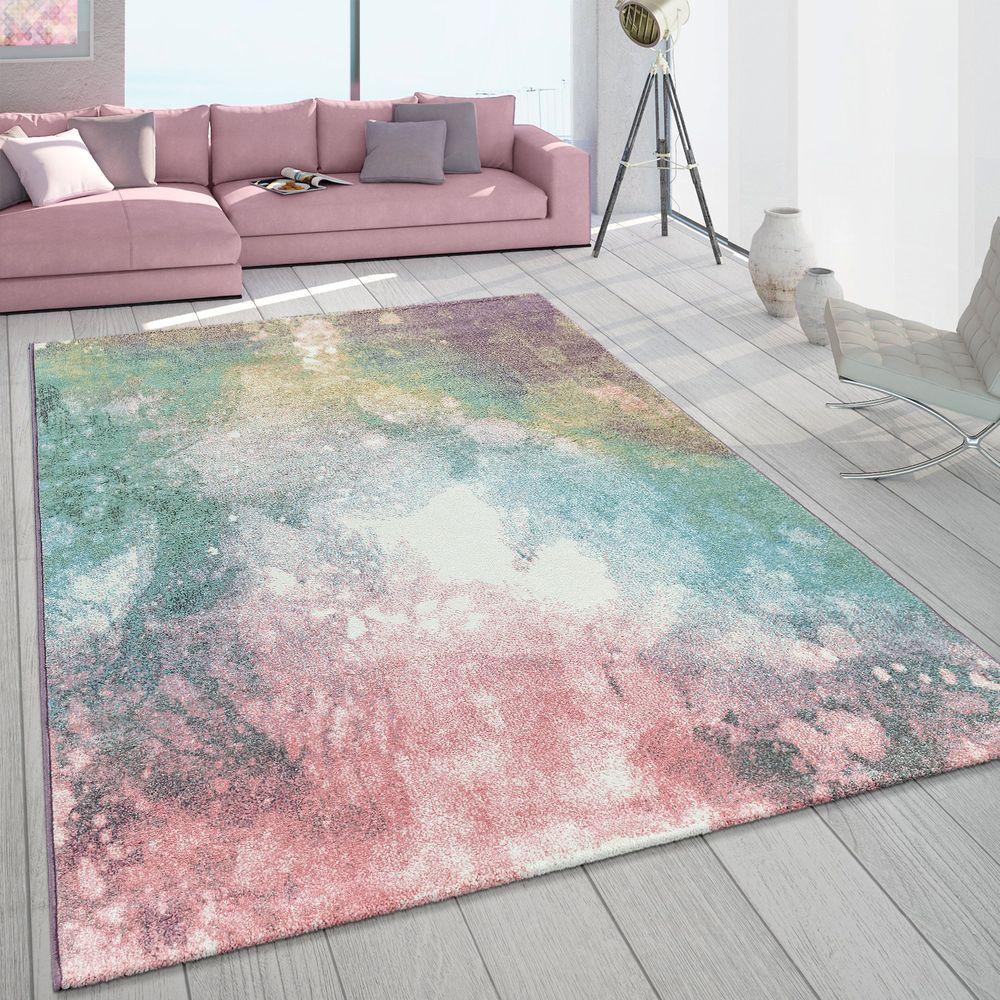 Abstract Area Rug Mero with Artful Pastel Colors