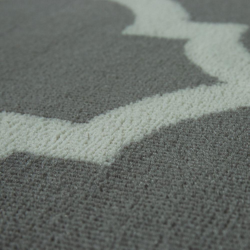 Large Rug Moroccan Pattern Short Pile Rug Modern Trend Grey White