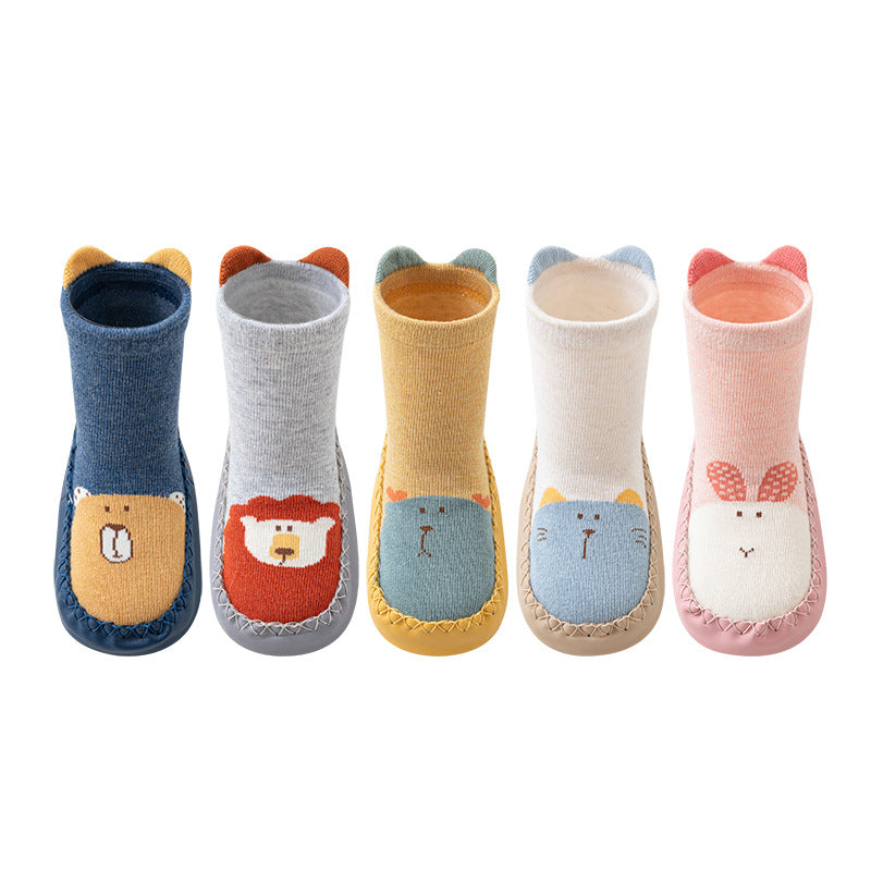 Toddler Walking Socks, Floor Shoe Socks, Cartoon Cute Baby Anti-slip Walking Shoes