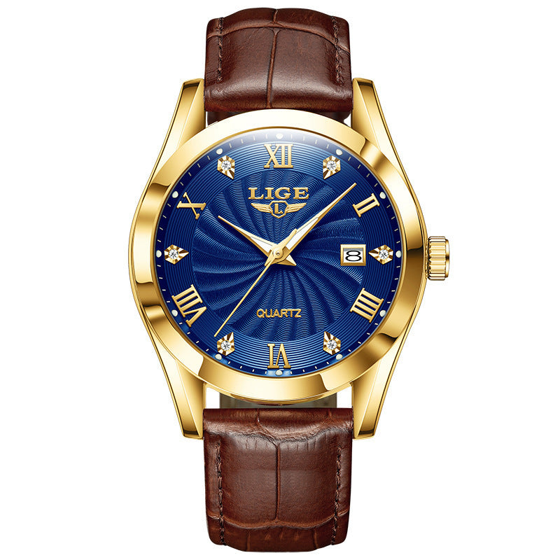 Middle-aged And Elderly Men's Watch Fashionable Simple Waterproof