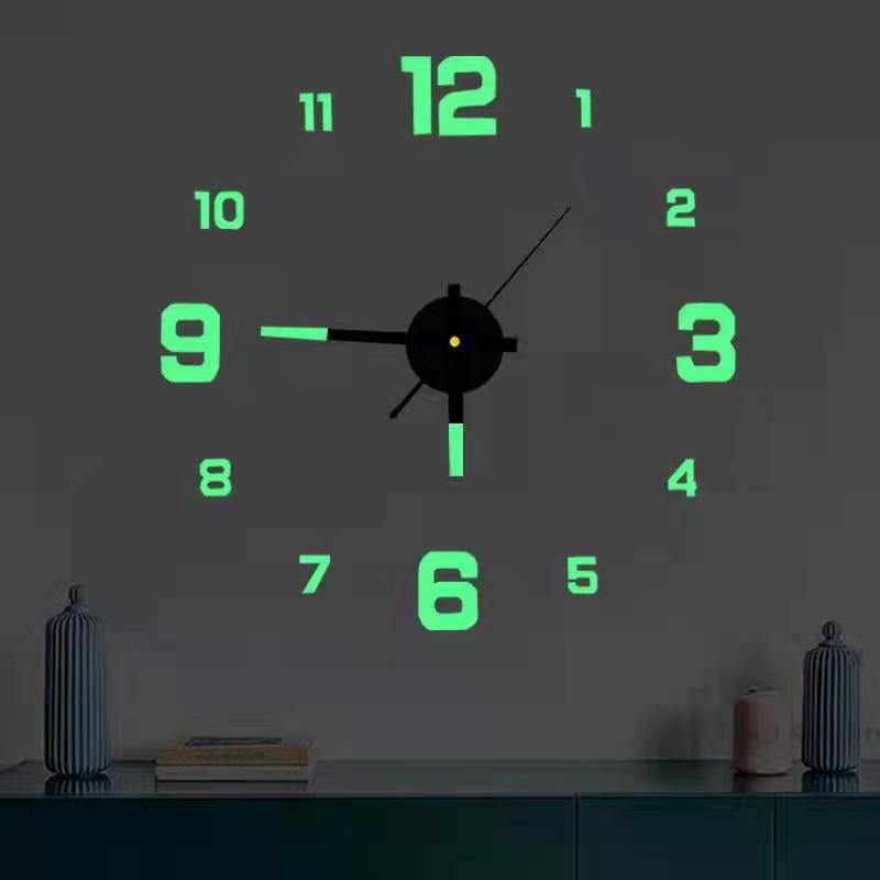 Luminous Creative Simple Wall Hanging Punch-free Clock