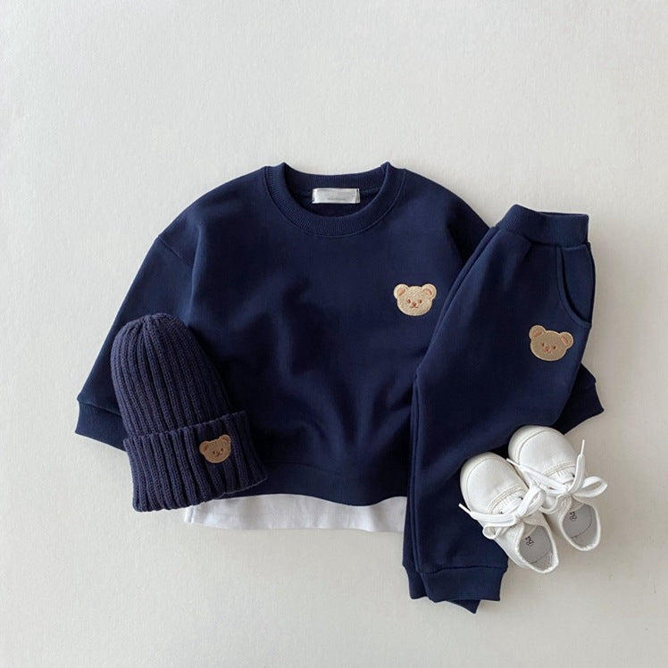 Baby Toddler Ribbed Knit Smile Face Beanie "LOVE SMILE"