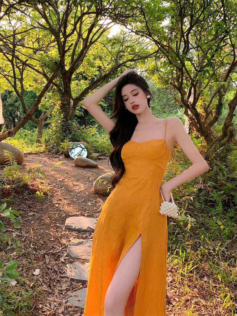 French Suspender Dress For Women In Summer