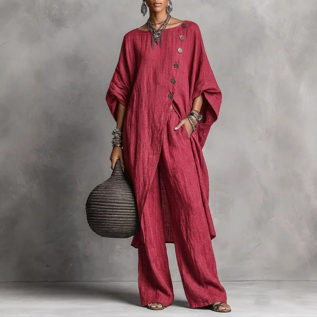 European And American New 2026 Women's Shirt Irregular Set Casual Urban Fashion Set
