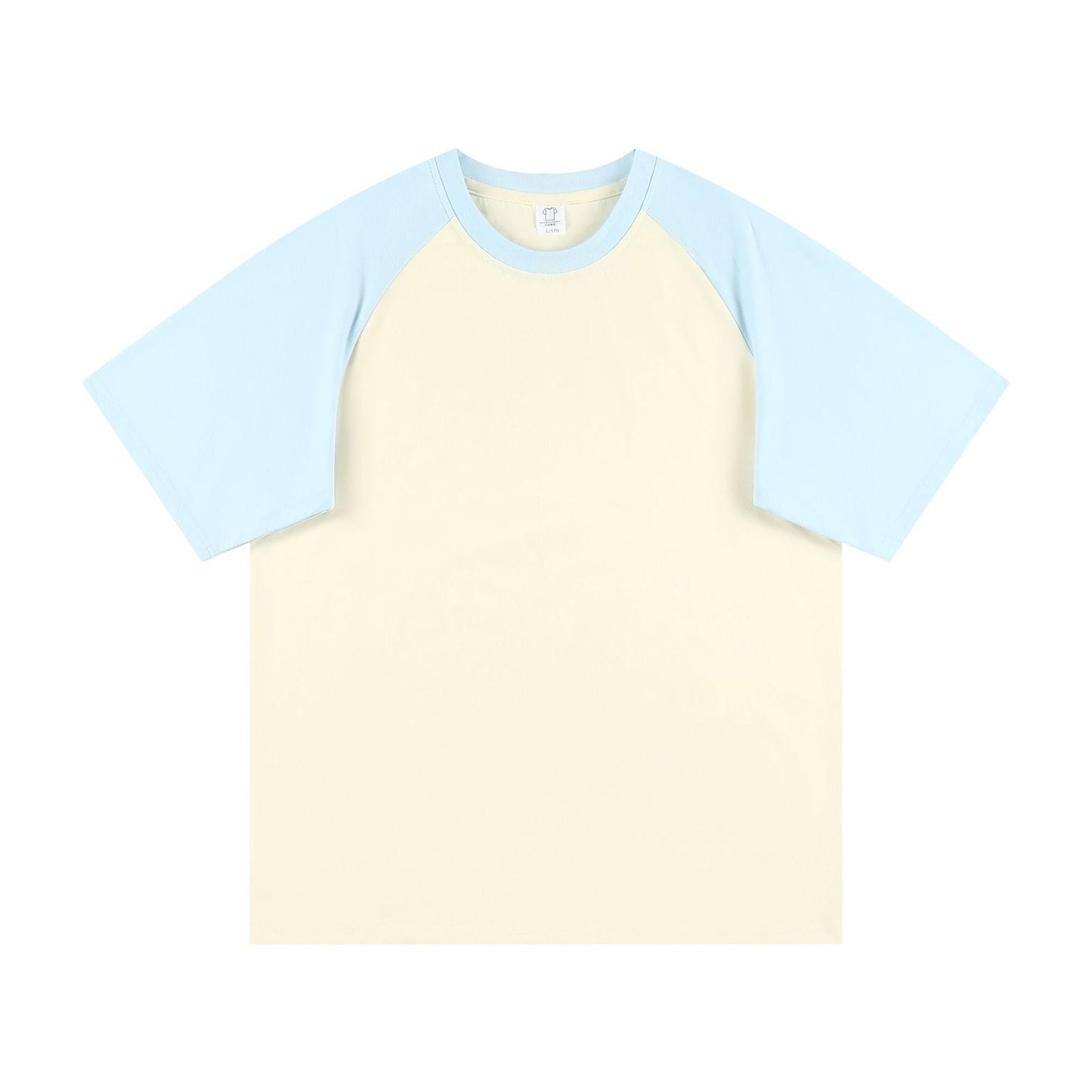 Summer 230g Contrast Color Raglan Sleeve T-shirt Men