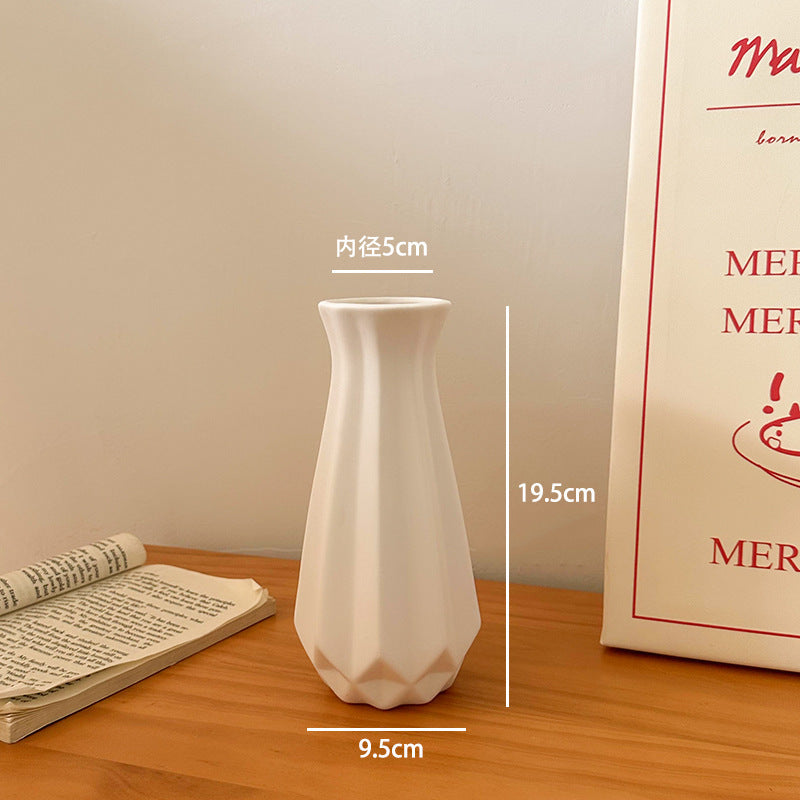 Tulip Vase Creative Living Room Flower Arrangement White Flower Device