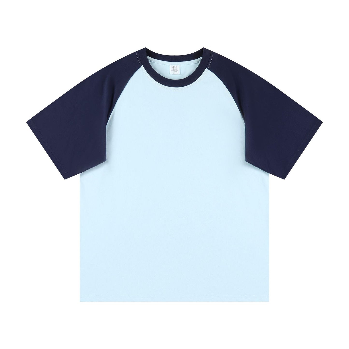 Summer 230g Contrast Color Raglan Sleeve T-shirt Men