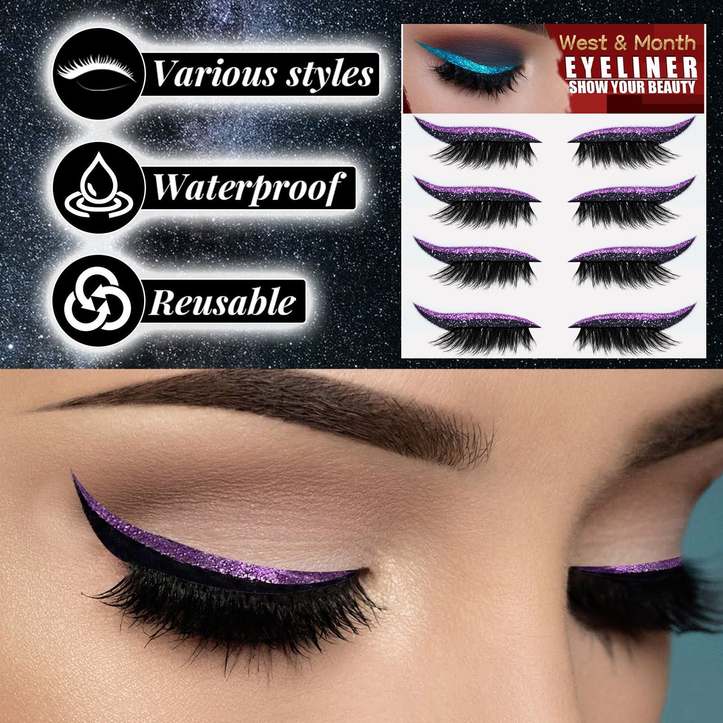 Eyelash And Eyeliner Stickers