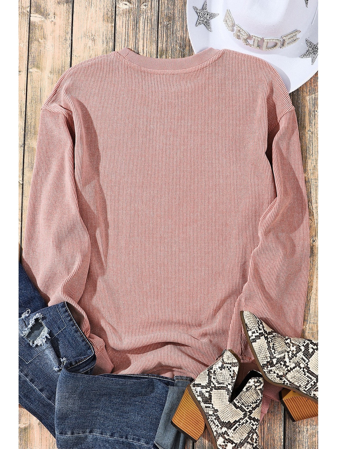 Women Wine Never Broke my Heart Round Neck Sweatshirt