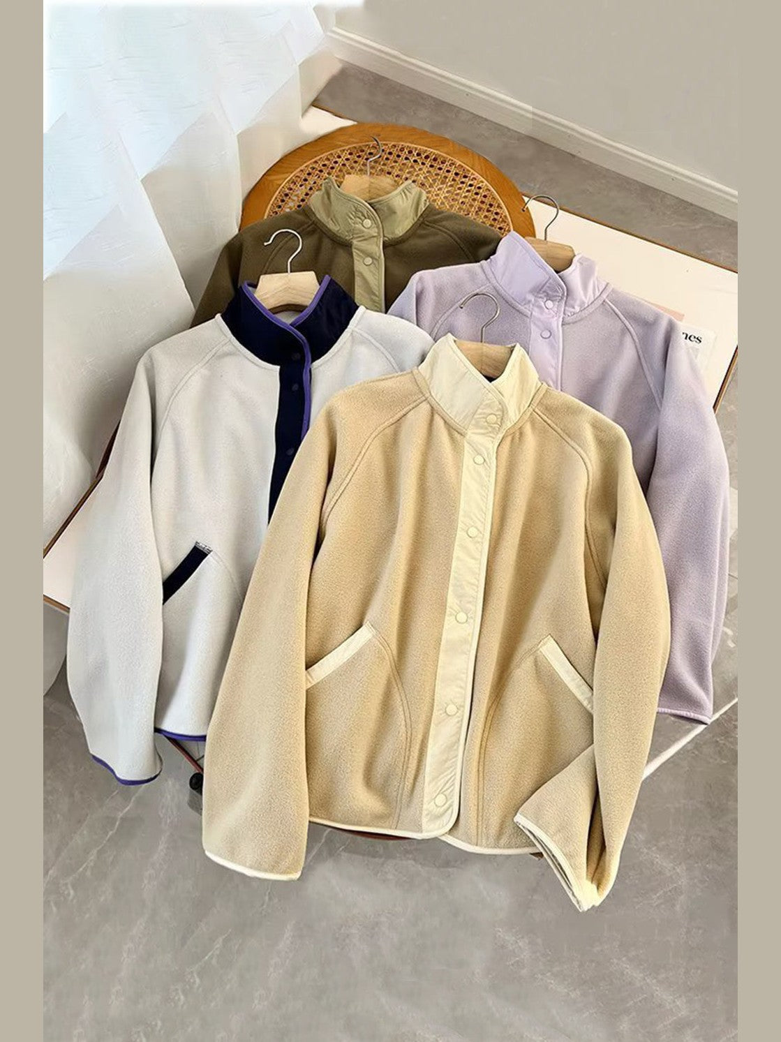 Women Double Take Snap Down Raglan Sleeve Jacket with Pockets