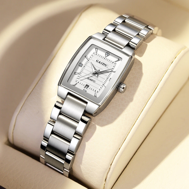 Special Interest Light Luxury Vintage Wine Bucket Waterproof Women's Watch