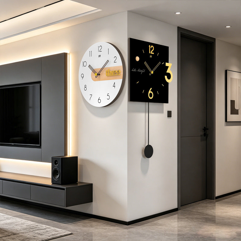 Double Sided Wall Clock Modern Decorative Pendulum Home Decor
