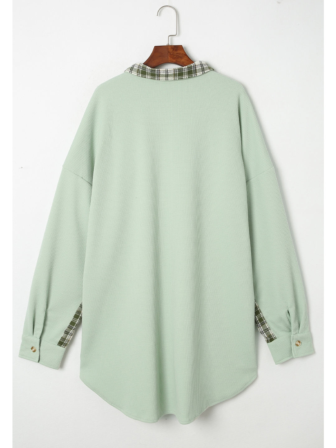 Plaid Button Down Collared Jacket