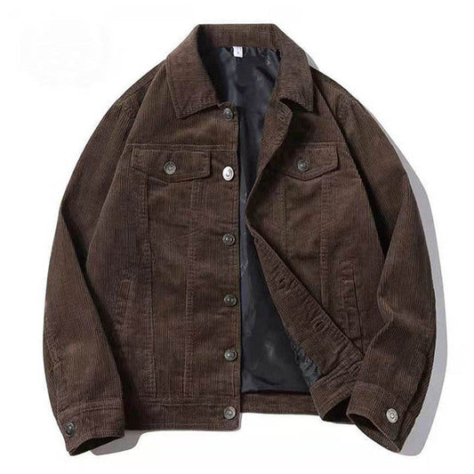 Men's Retro Corduroy Jacket for Spring and Autumn