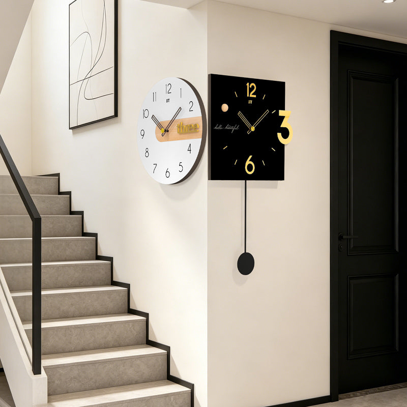 Double Sided Wall Clock Modern Decorative Pendulum Home Decor
