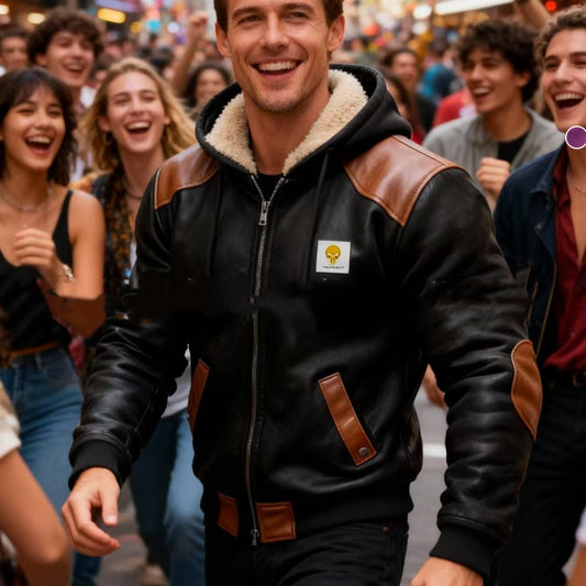 Men's Winter Fleece-Lined Thick Hooded Jacket