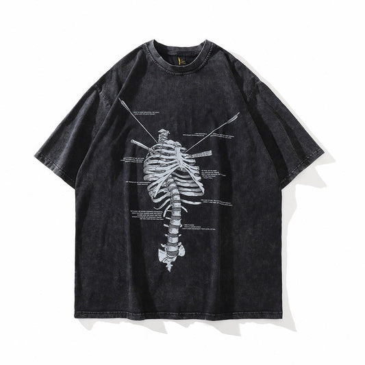 Vintage Streetwear Graffiti T-Shirt for Men