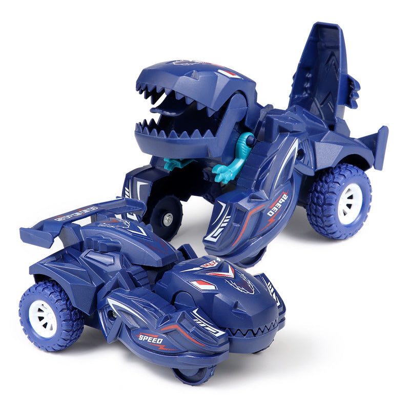 Children's dinosaur toys deformation toy car inertia scooter model dinosaur shape cross-border toy
