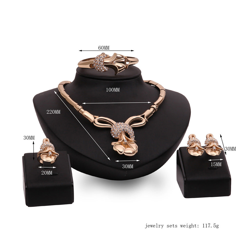 Jewelry Set Geometric NecklaceEarrings Bracelets