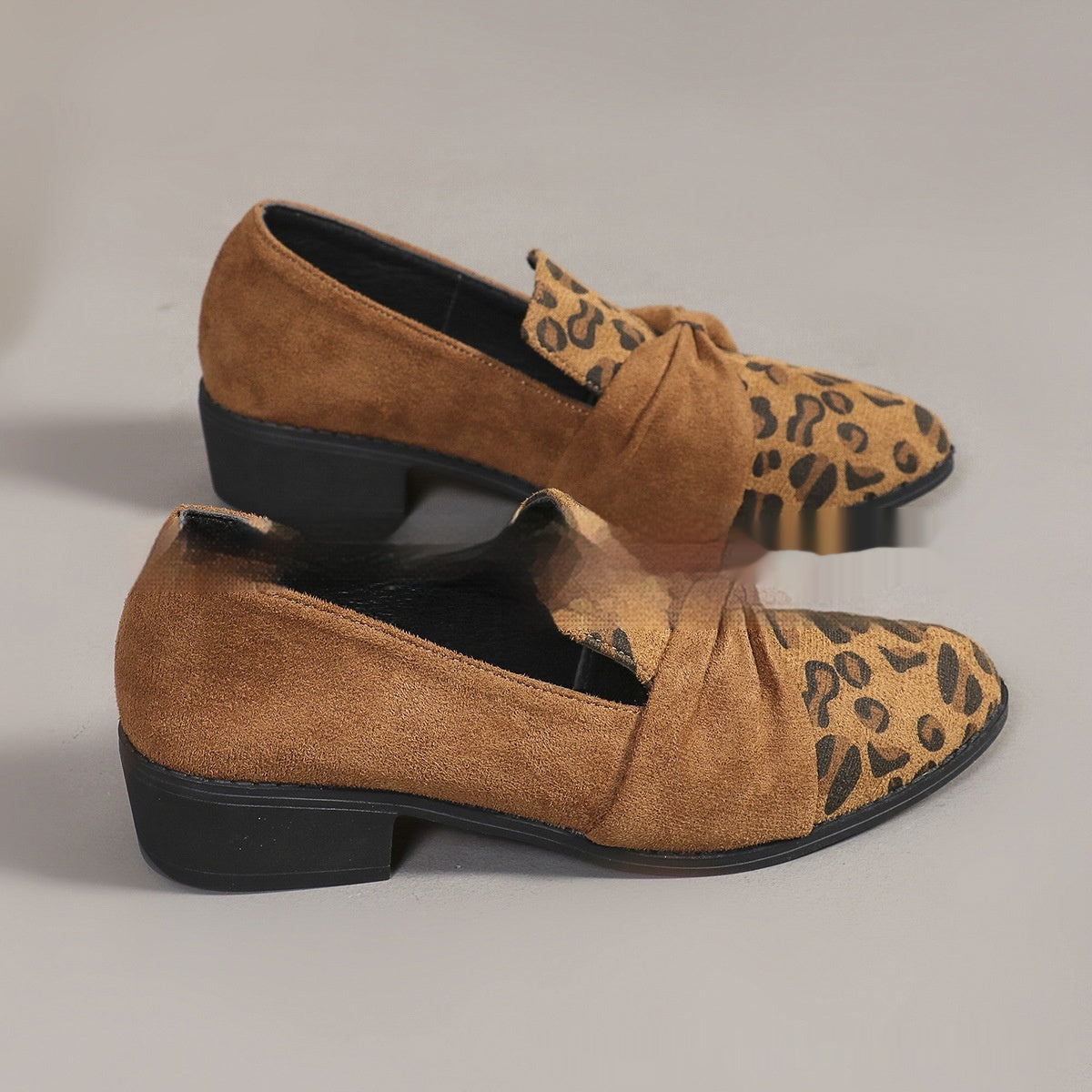 Chic Bow Leopard Print Pumps