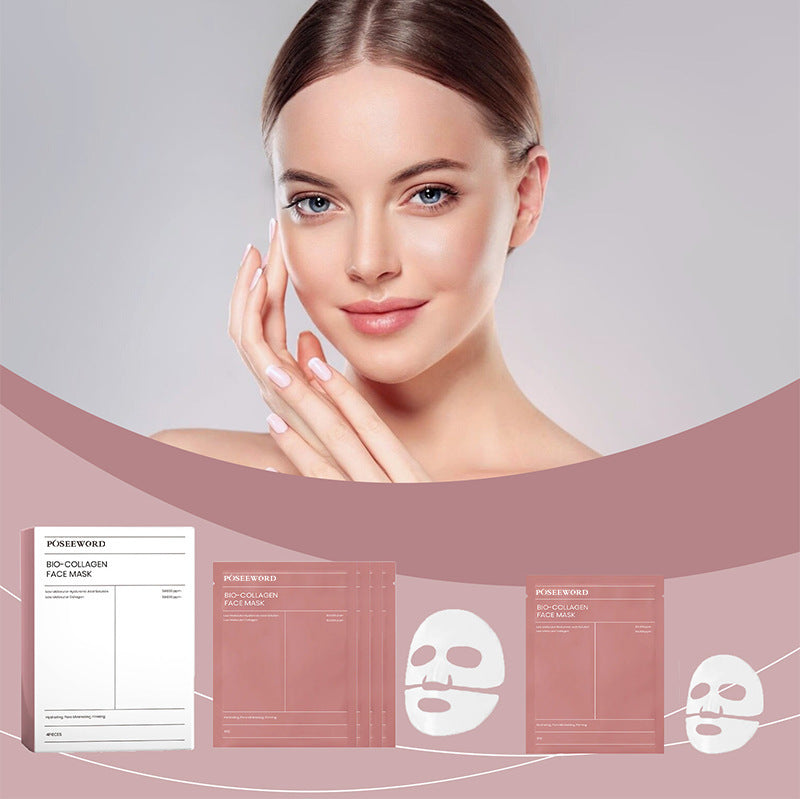 Bio Collagen Facial Mask -pink, Without Logo- 34ml 1tablet