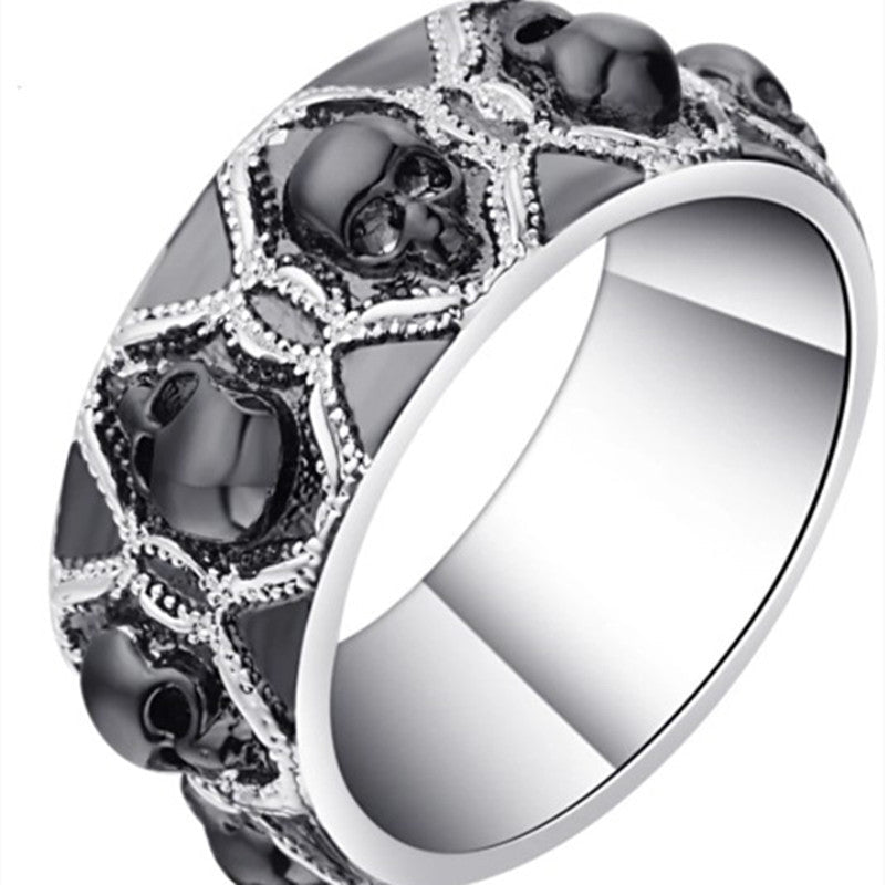 Black Evil Skull Rings
