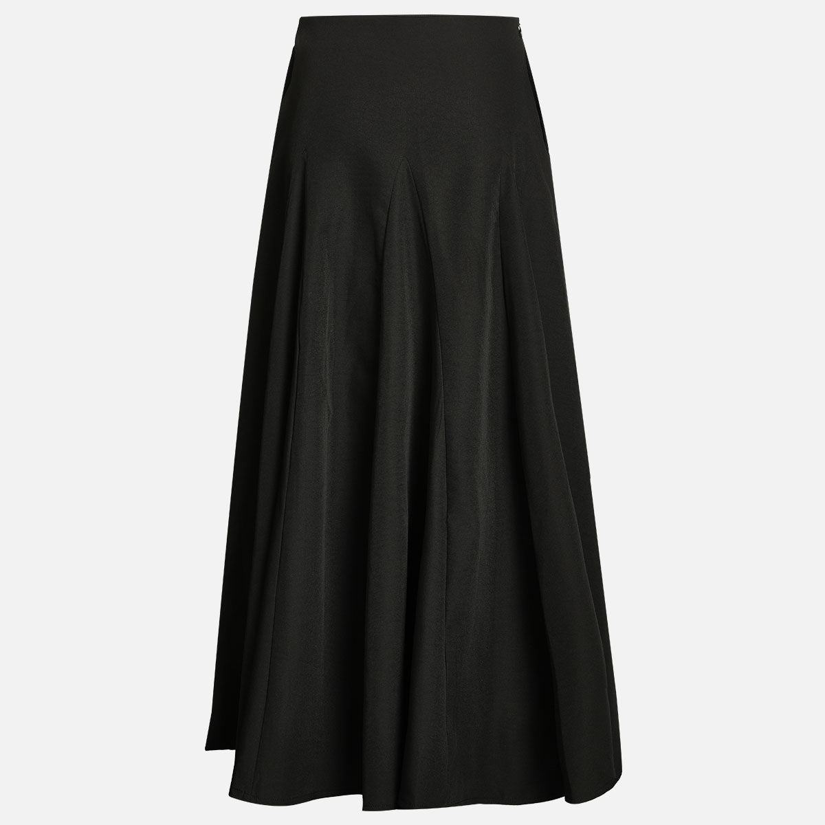 Black & White Oversized Shoulder Shirt & High-Waisted Maxi Skirt Set